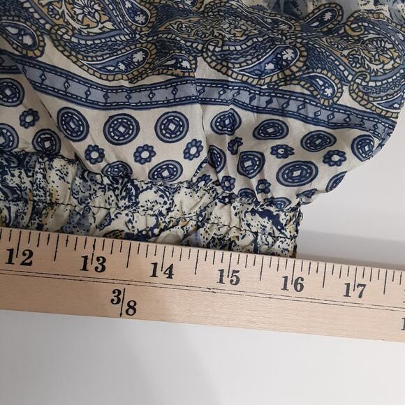 Vintage 80s 100% Silk Bomber Jacket Shoulder Pads Blue Windbreaker Women L Retro - Picture 9 of 12